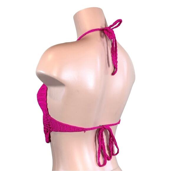 Pink Crochet Halter Top - Picture 4 of 11
